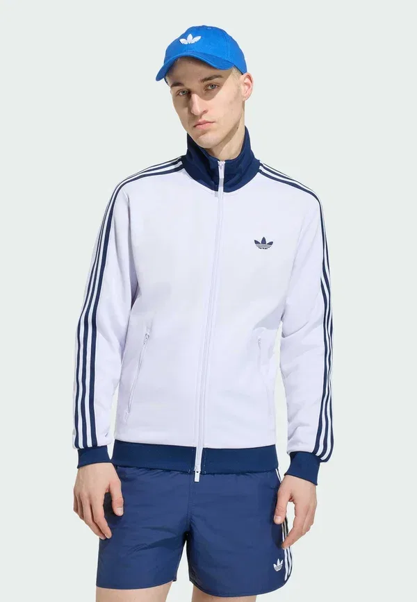 Толстовка на молнии Beckenbauer tt zip up sweatshirt Adidas Originals, замороженный фиолетовый