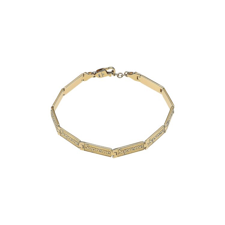 

Браслет Supreme x Jacob & Co. Logo Link Bracelet, цвет 14K Gold