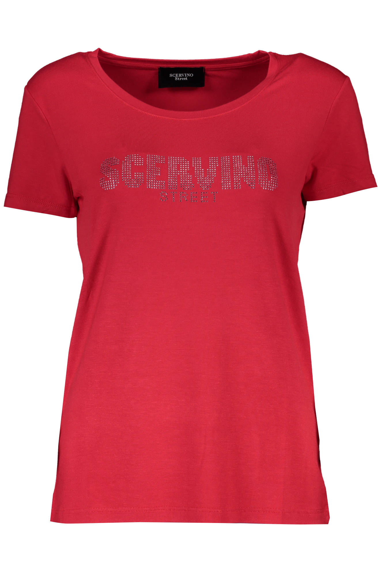 

Футболка женская Scervino Street хлопковая со стразами, красный