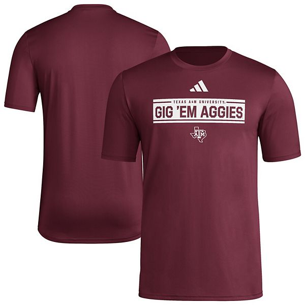 

Мужская бордовая футболка Texas A&M Aggies с лозунгом Adidas