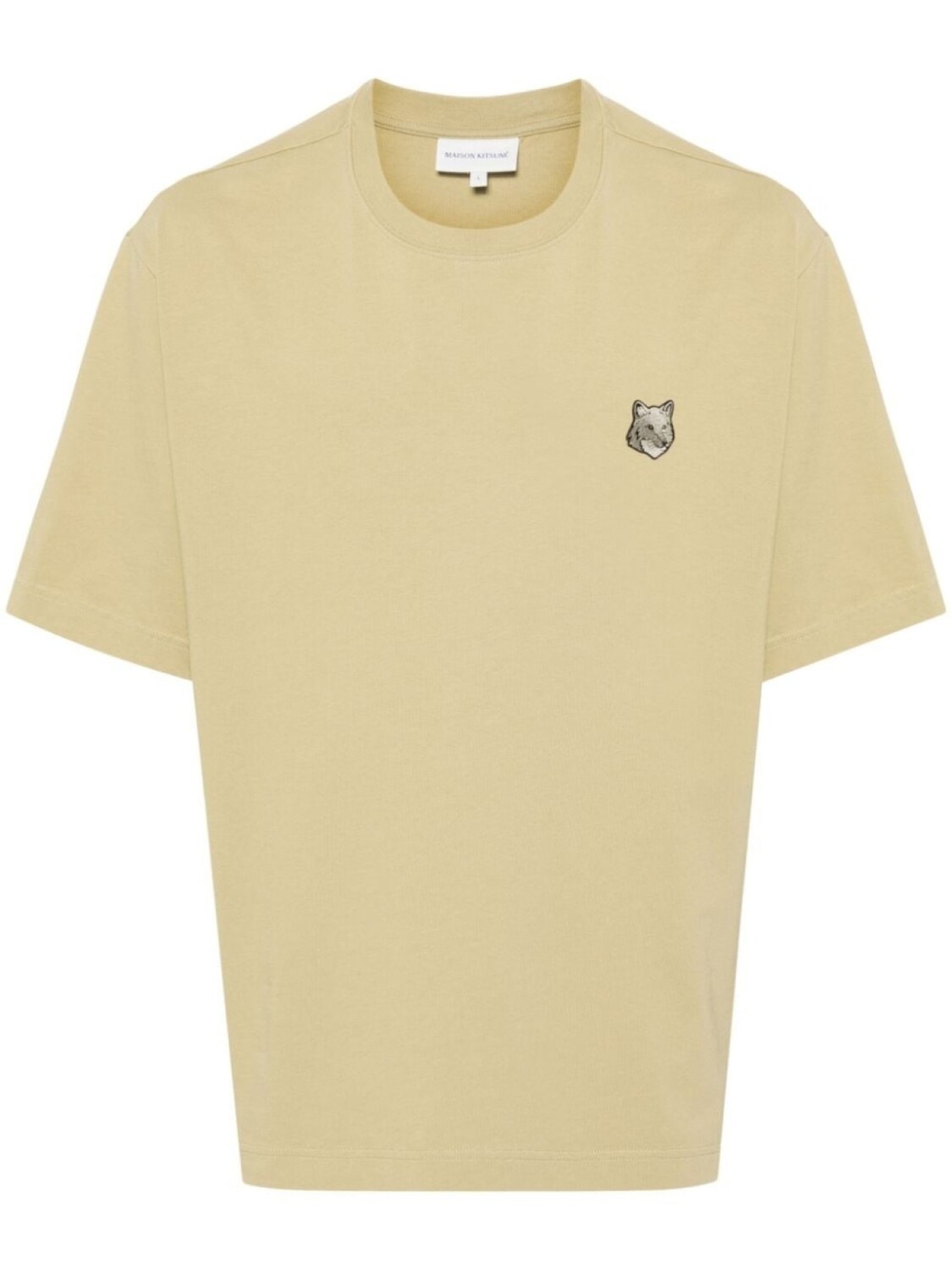 

Maison Kitsuné футболка с нашивкой Bold Fox Head, нейтральный цвет