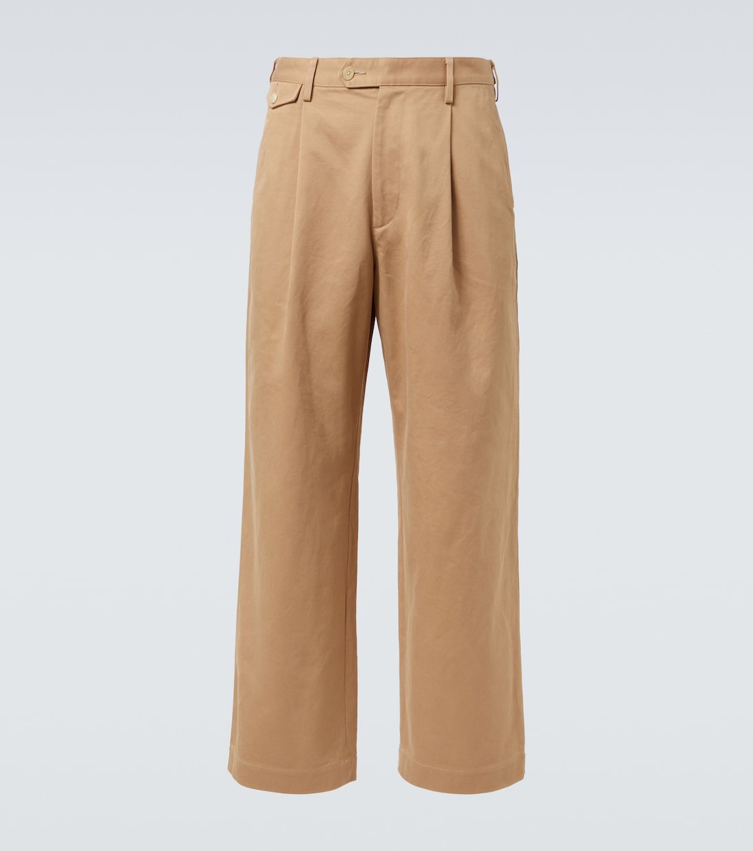 

Хлопковые чинос мид-райз Auralee, Camel Brown