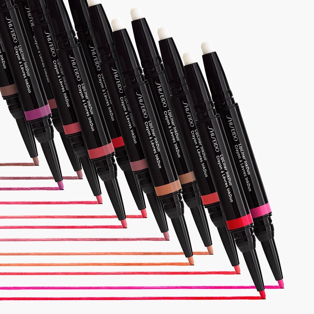 Карандаш для губ lipliner inkduo prime+line Shiseido, 02 - beige, вес 1.1 гр. — фото 4