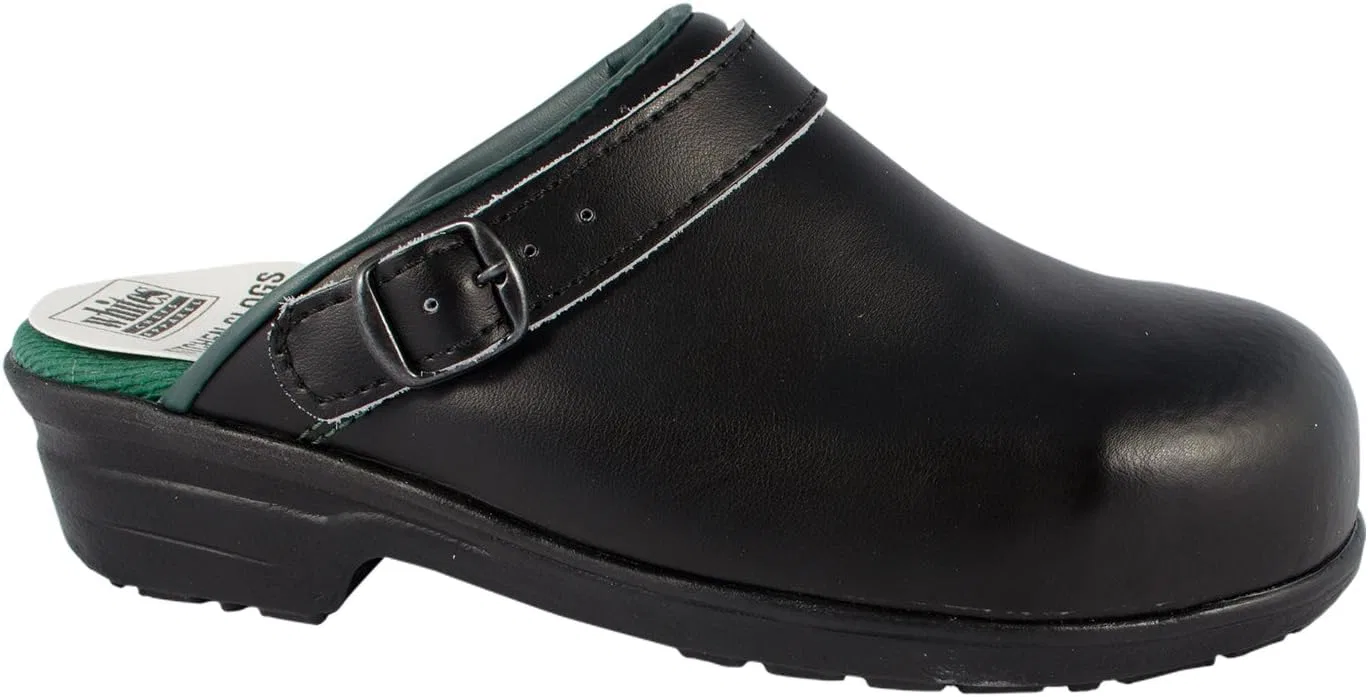 Кюхен- Klinikclogs mit Stahlkappe schwarz MB Clogs, Black