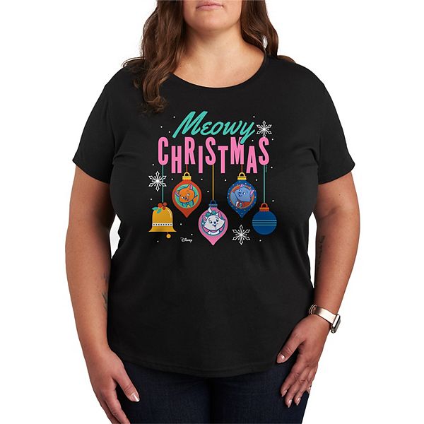 

Футболка с принтом Plus size The Aristocats Meowy Christmas Disney, Black, Черный, Футболка с принтом Plus size The Aristocats Meowy Christmas Disney, Black
