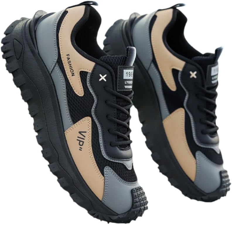 

Мужские модные кроссовки уличного стиля большого размера с низким верхом для скейтборда, удобные, противоскользящие и прочные для улицы, массивные кроссовки Fmshi, черный