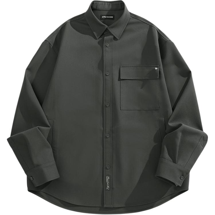 

Повседневная рубашка мужская PEACEBIRD MEN, castle rock серый, batch 1