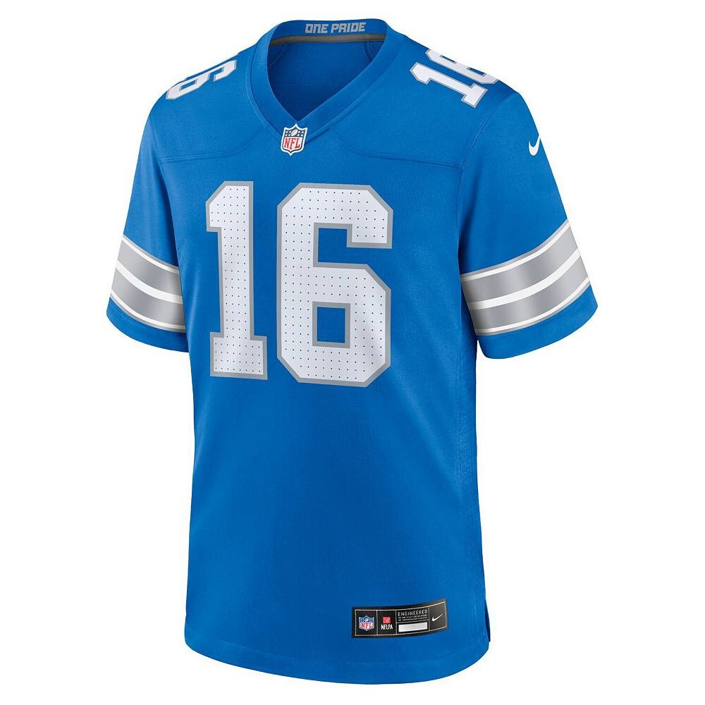 Мужская синяя игровая майка Nike Jared Goff Detroit Lions Game, цвет Lns Blue — фото 3