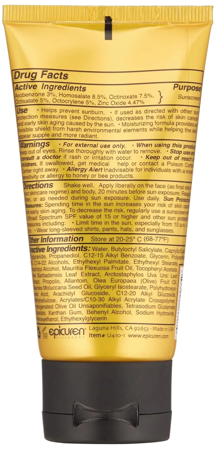 Солнцезащитный крем X-TREME CREAM PROPOLIS SPF 45+ Epicuren Discovery, Yellow — фото 2
