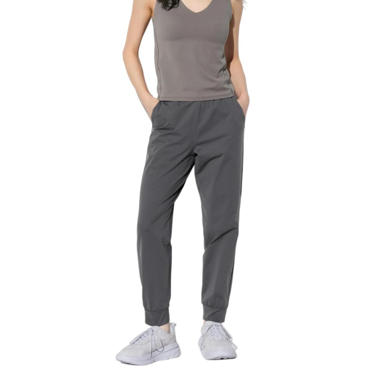 AIRism Mesh Series повседневные брюки женские Stone Gray UNIQLO, серый — фото 3