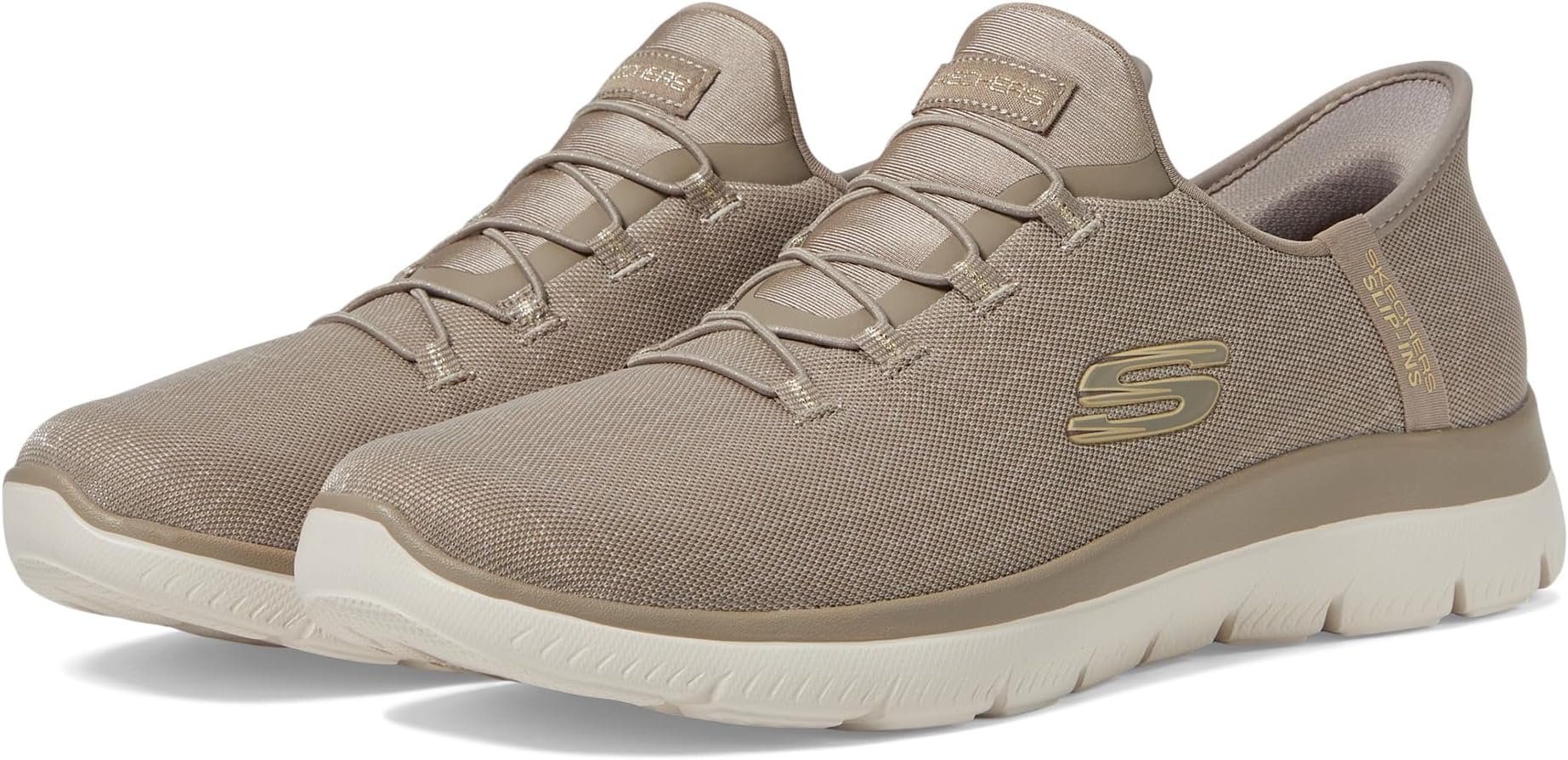 Кроссовки SKECHERS Summits-Classy Night Hands Free Slip-Ins, Taupe/Gold