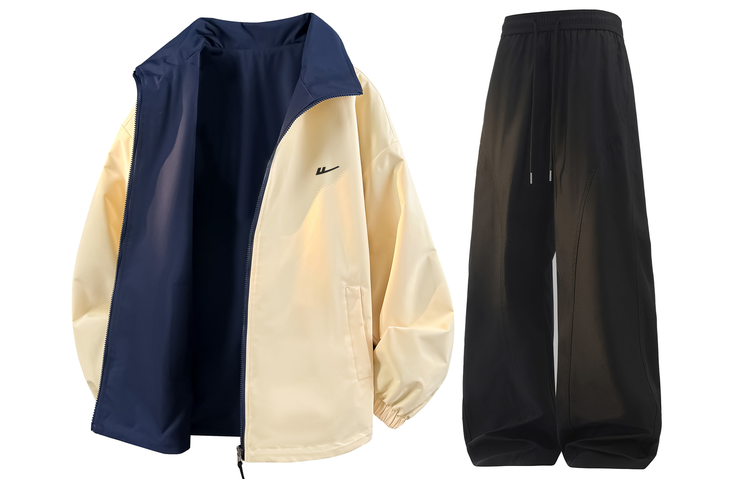 

Ветровка Unisex WARRIOR, светло-желтый top+черный pants[reversible/free merch]