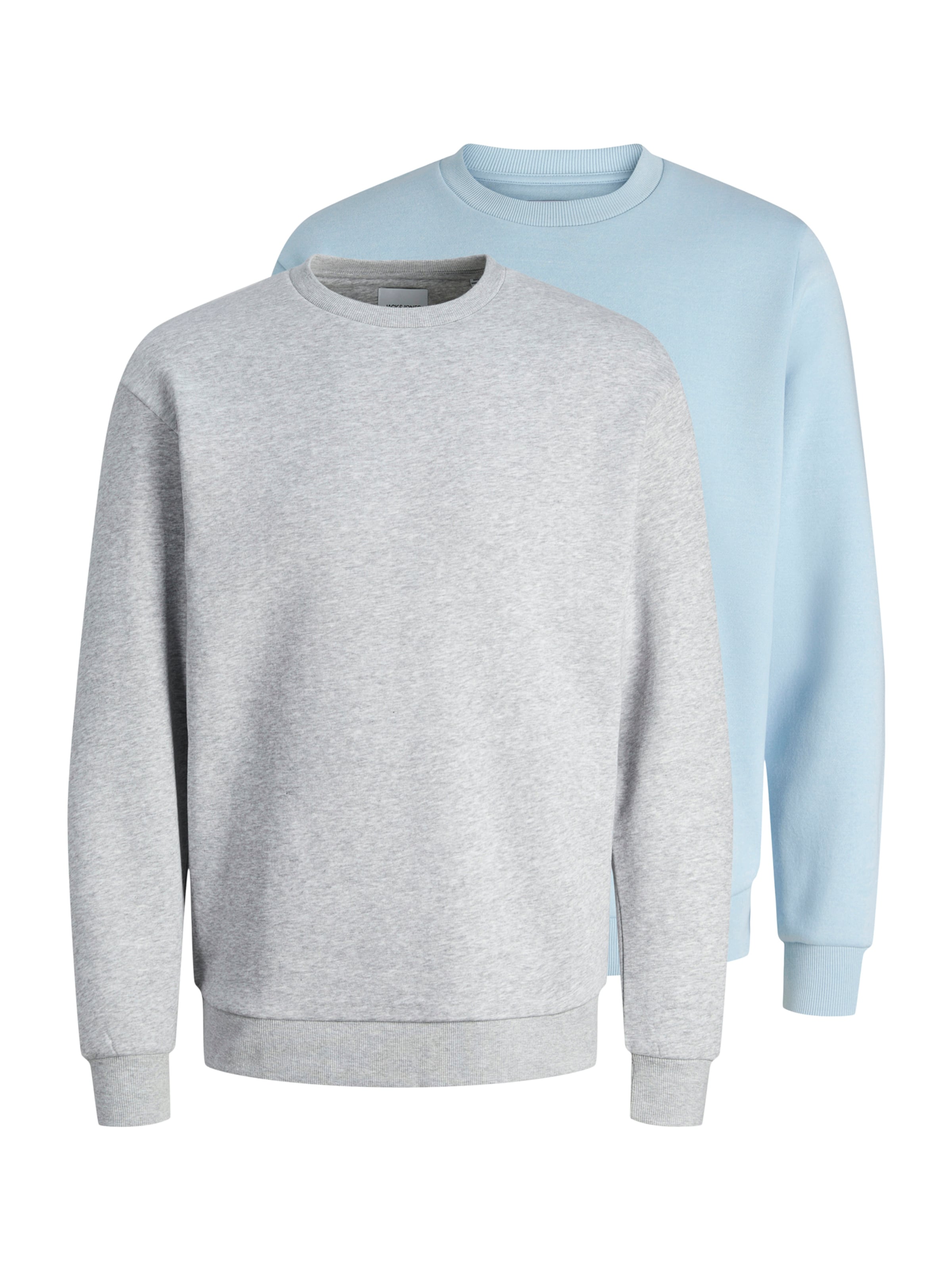 

JACK & JONES Свитшот 'JJEBRADLEY' в светло-голубом, крапчато-сером цвете