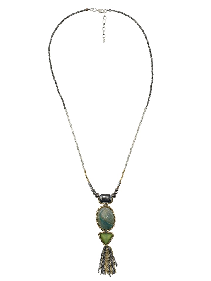

Collezione alessandro Длинное ожерелье «Агата» зеленого цвета