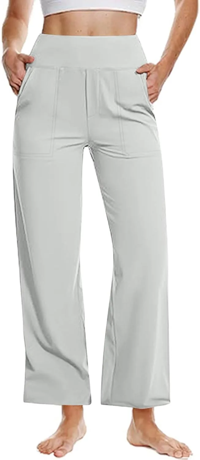 

Женские йога-штаны Comfy Loose Casual Wide Leg с карманами