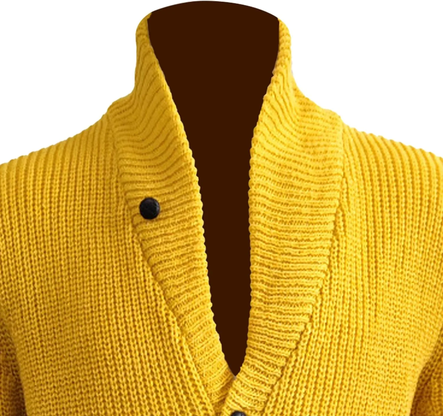 Мужской кардиган с кабельной вязкой, Slim Fit, с карманами — фото 4