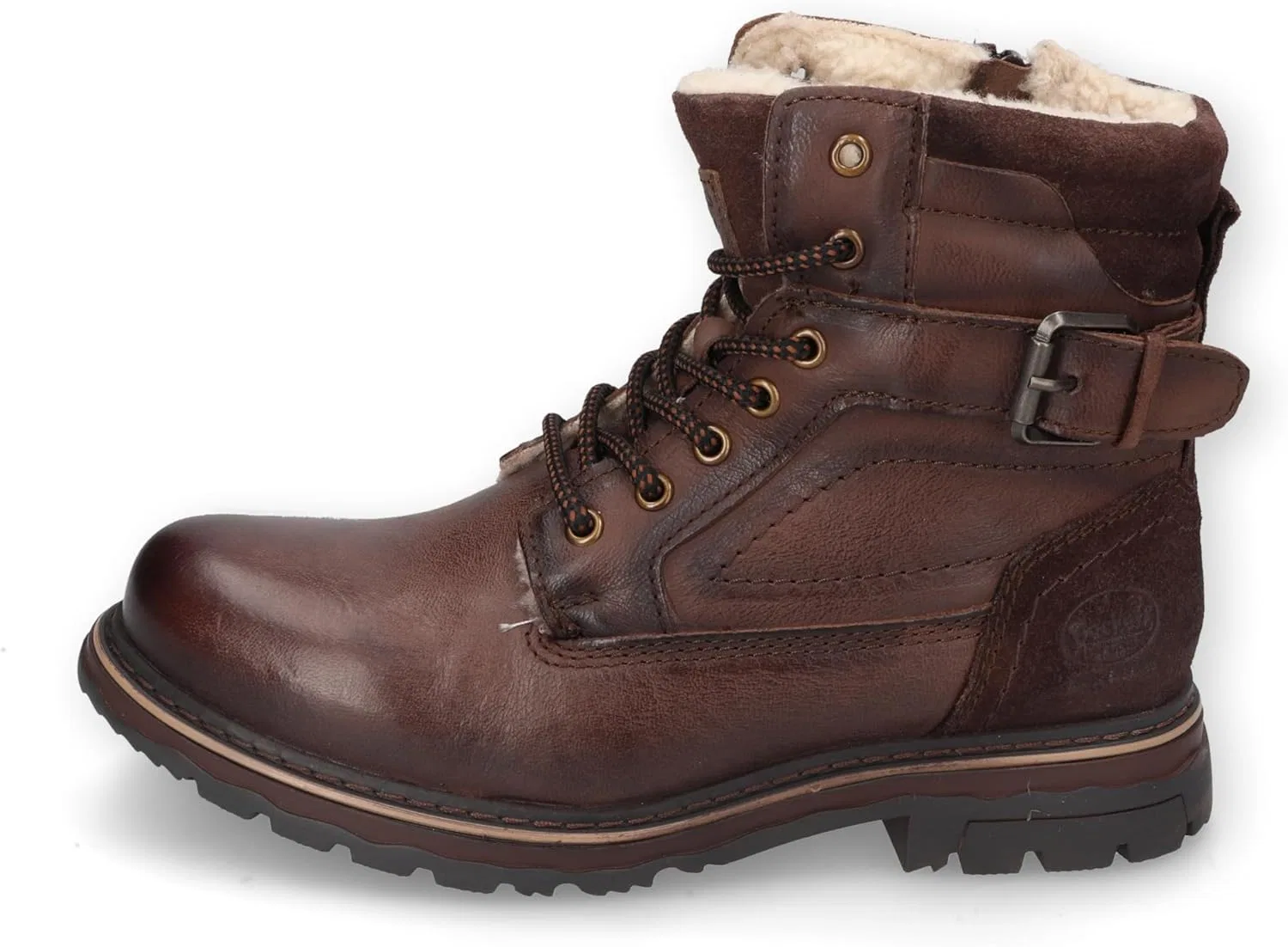 Мужские классические ботильоны Dockers by Gerli, сменная стелька, теплая подкладка, 2-Brown 300 — фото 3