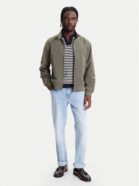 Куртка-Бомбер стандартный крой Harrington MW0MW39637 Tommy Hilfiger, зеленый — фото 2