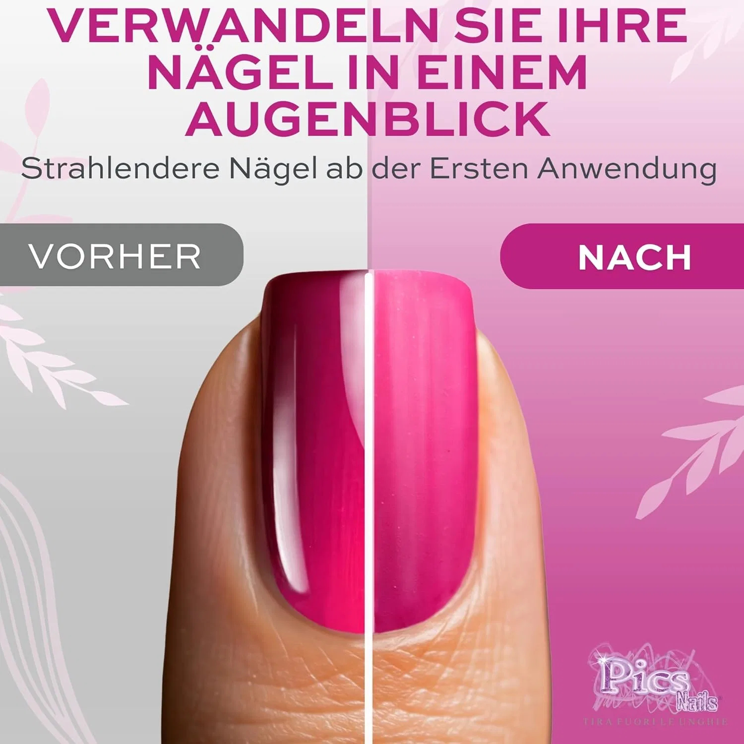 Матовый УФ/LED топ для ногтей Pics Nails 10 мл Pics Nails, Top Coat Uv Led Matte — фото 3