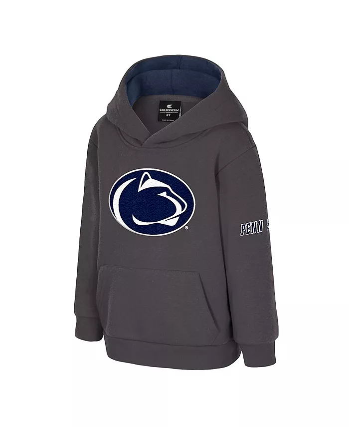Детская толстовка с капюшоном Charcoal Penn State Nittany Lions с большим логотипом, флис Volume Colosseum — фото 2