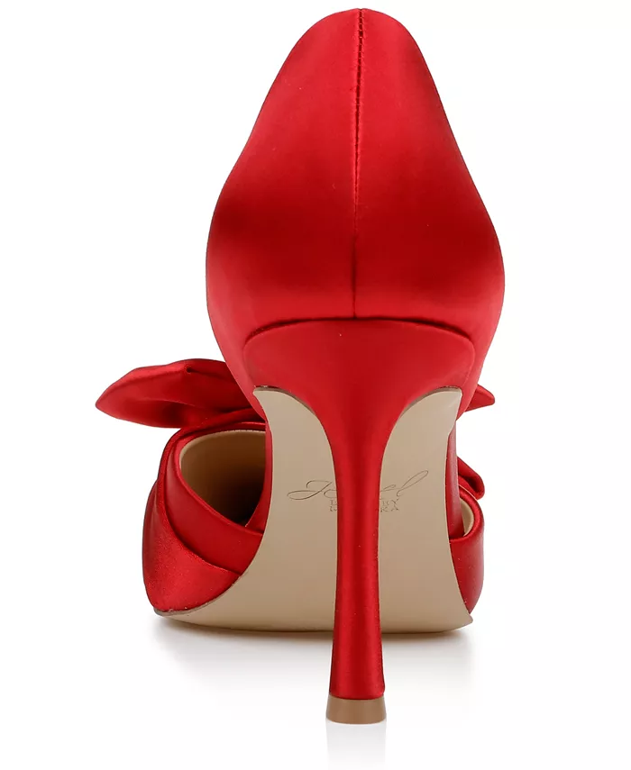 Женские вечерние туфли-лодочки Sidney Slip On с бантом Jewel Badgley Mischka, красный — фото 3