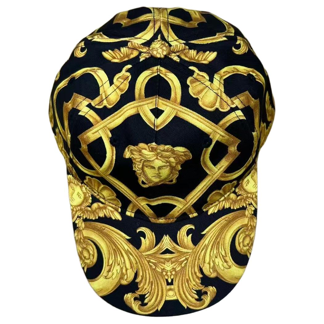 

VERSACE Хлопковая бейсболка мужская yellow/black, Желтый, VERSACE Хлопковая бейсболка мужская yellow/black