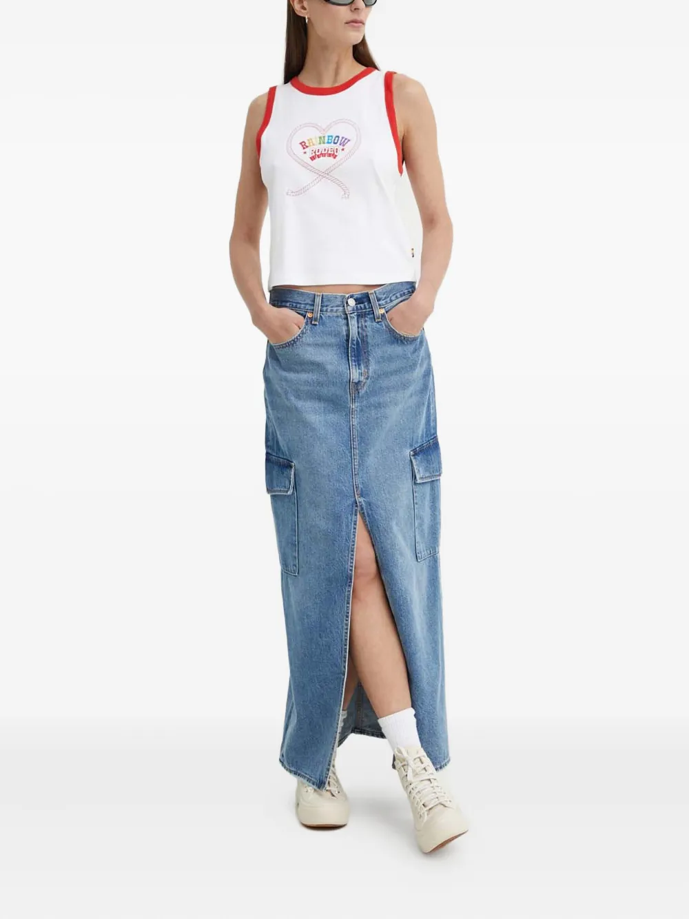 Юбка с накладными карманами Levi'S, синий — фото 2