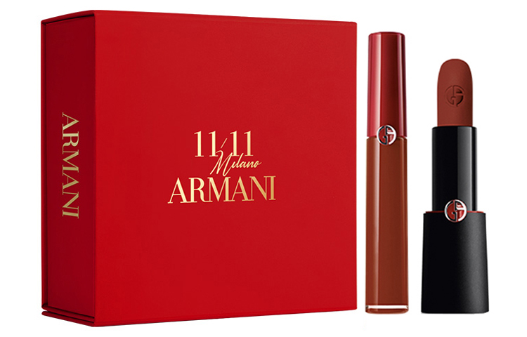 GIORGIO ARMANI Набор макияжа Redtube Lip Love подарочная коробка Velour Matte 2 шт упаковка — фото 4
