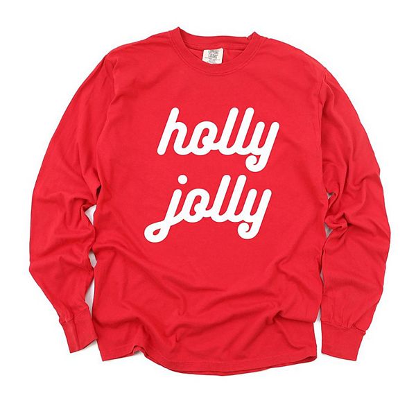 

Футболка с длинным рукавом Holly Jolly Bold Cursive, окрашенная в готовом виде Simply Sage Market, Red, Зеленый, Футболка с длинным рукавом Holly Jolly Bold Cursive, окрашенная в готовом виде Simply Sage Market, Red