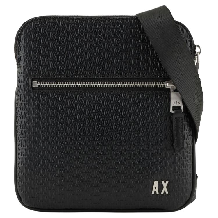 

ARMANI EXCHANGE Полиэстеровая кроссбоди сумка унисекс черная, Black