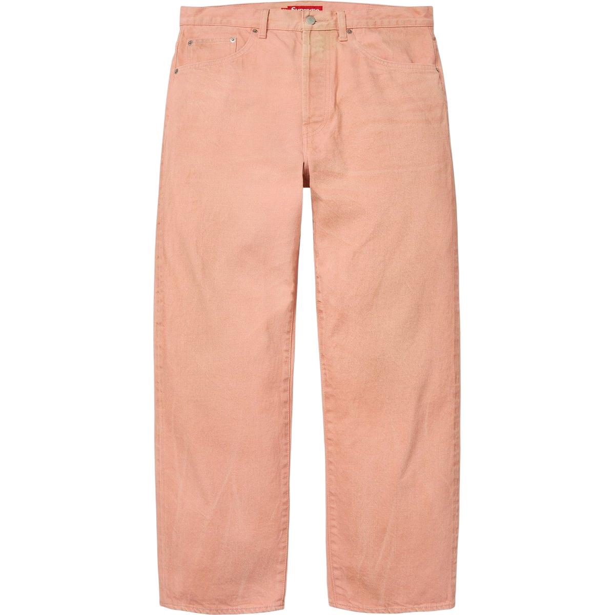 

Выцветшие джинсы свободного кроя Selvedge SS24 Supreme, розовый