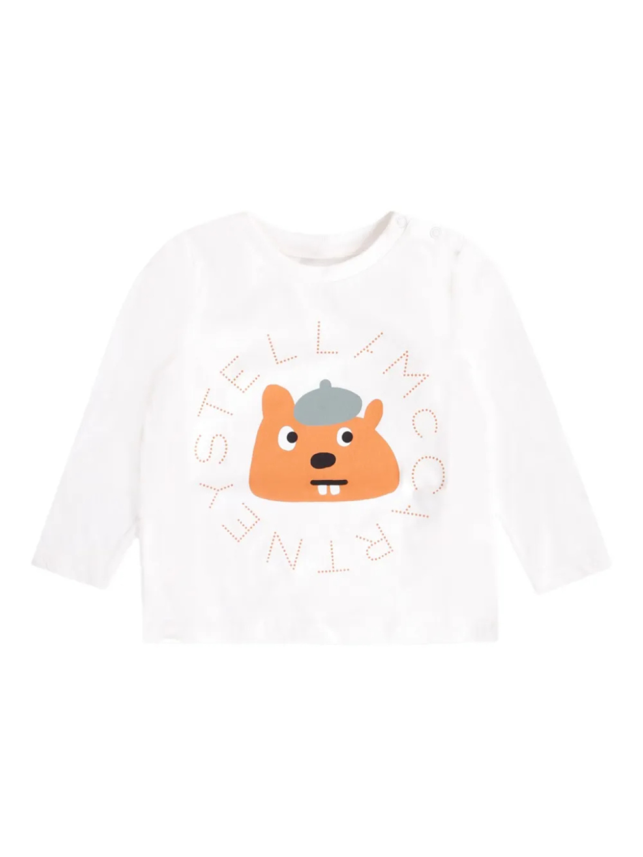 

Футболка с длинными рукавами и анималистичным принтом Stella McCartney Kids, белый