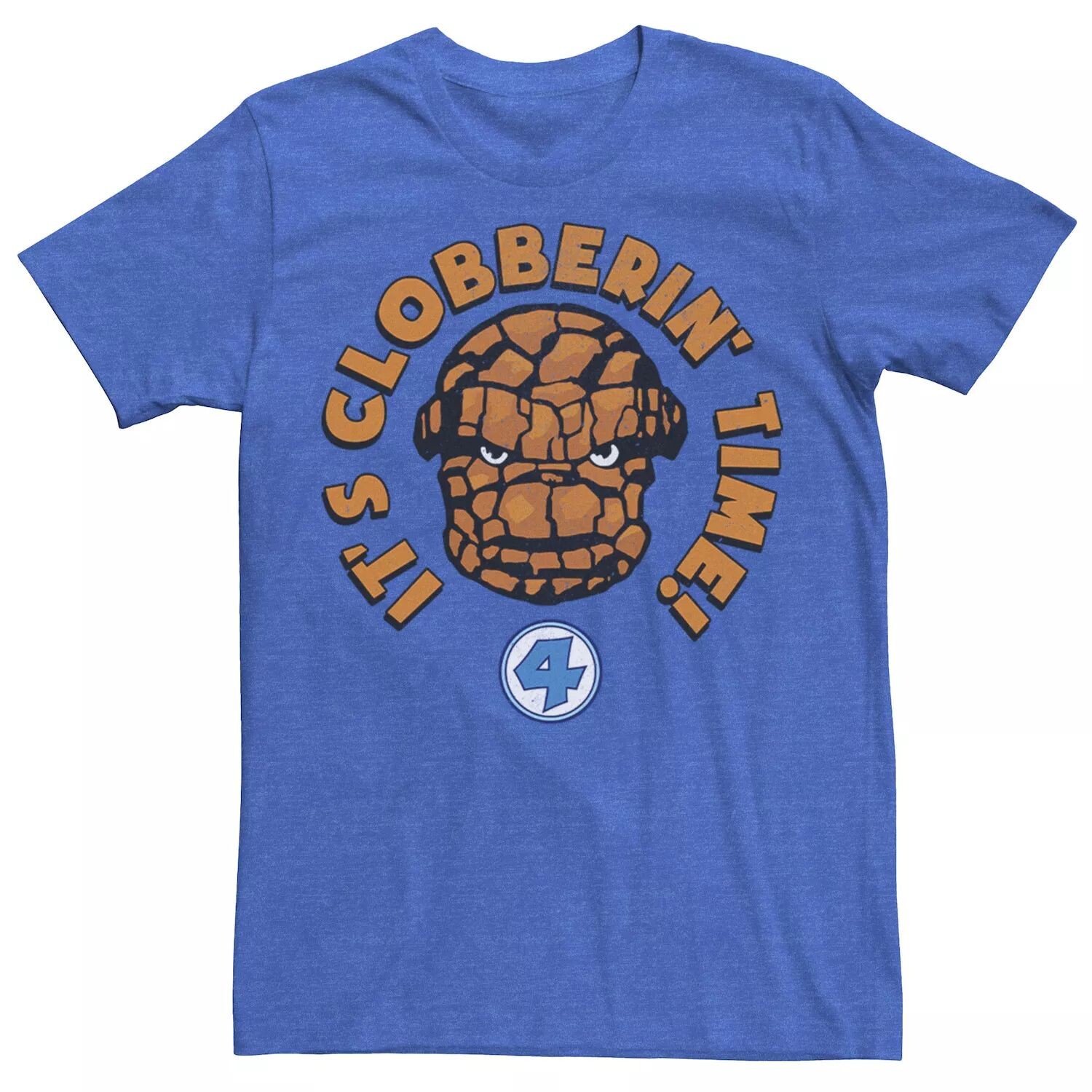 

Мужская футболка с большим лицом Marvel Fantastic Four The Thing Clobberin' Time Licensed Character