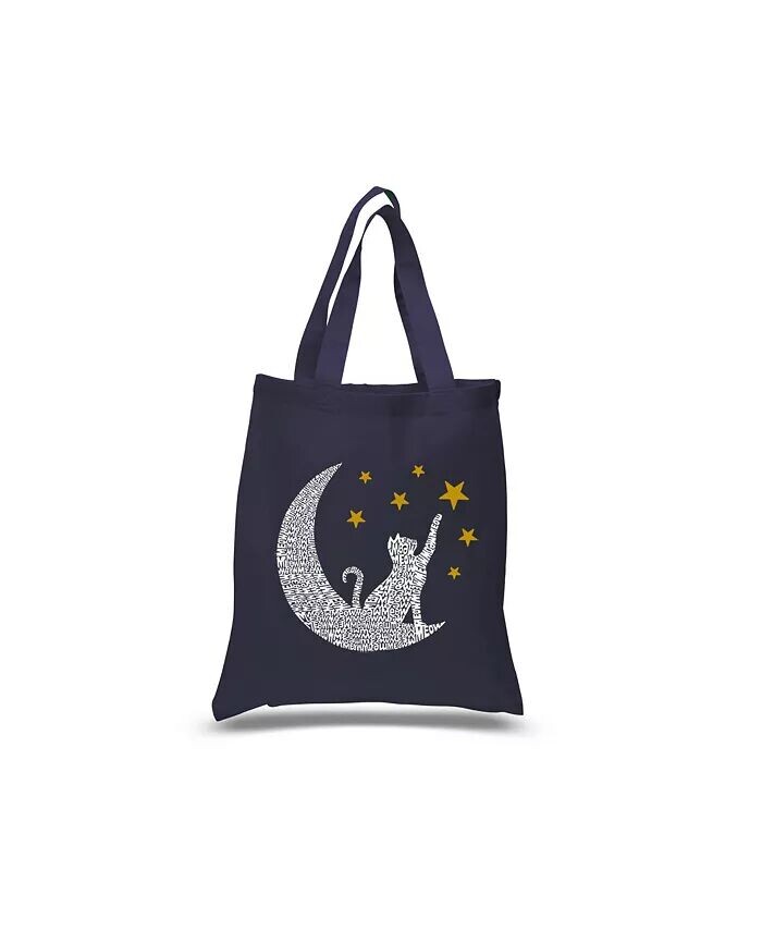 

Cat Moon — маленькая большая сумка Word Art La Pop Art, синий