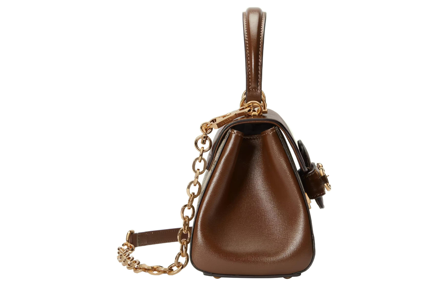 Мини-сумка Gucci Horsebit 1955 из канваса с кожаной отделкой — фото 4