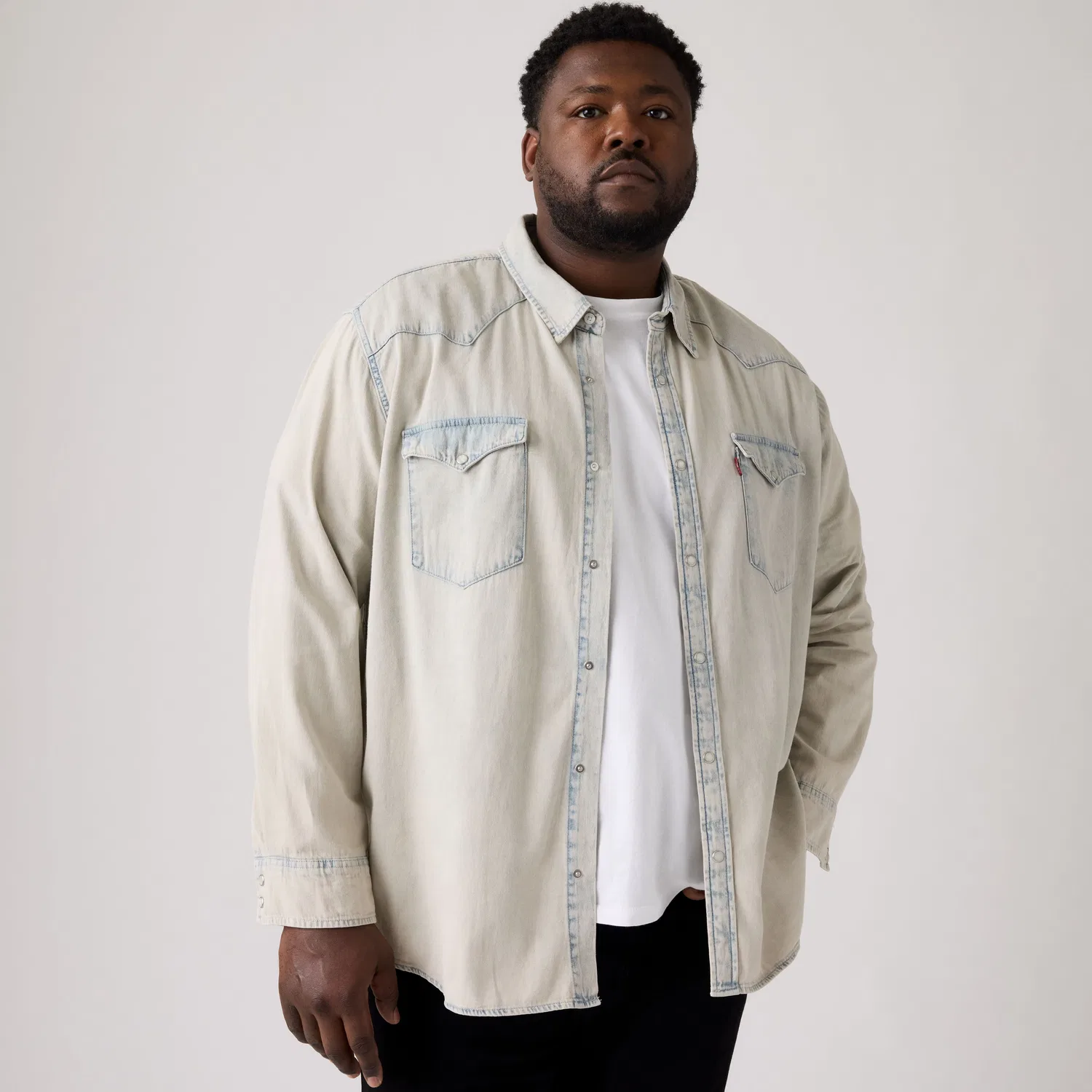 Классическая рубашка в стиле вестерн (большой размер) Levi's, Medium Wash