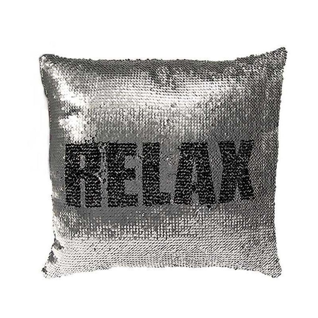 

Подушка с пайетками "Relax & Party" диванная подушка модная декоративная подушка идея подарка Youdoit