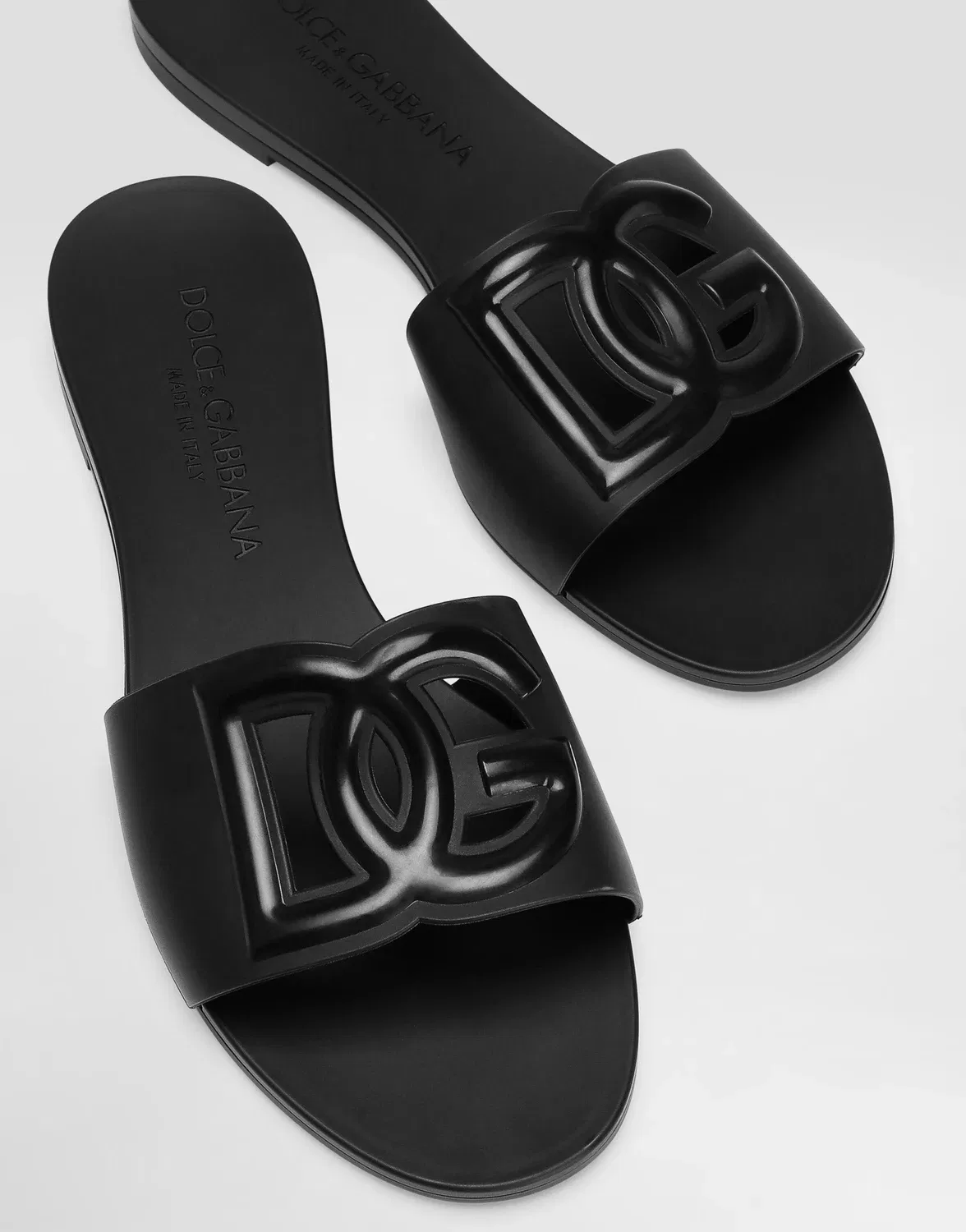 Резиновые пляжные сланцы Dolce&Gabbana, черный — фото 4