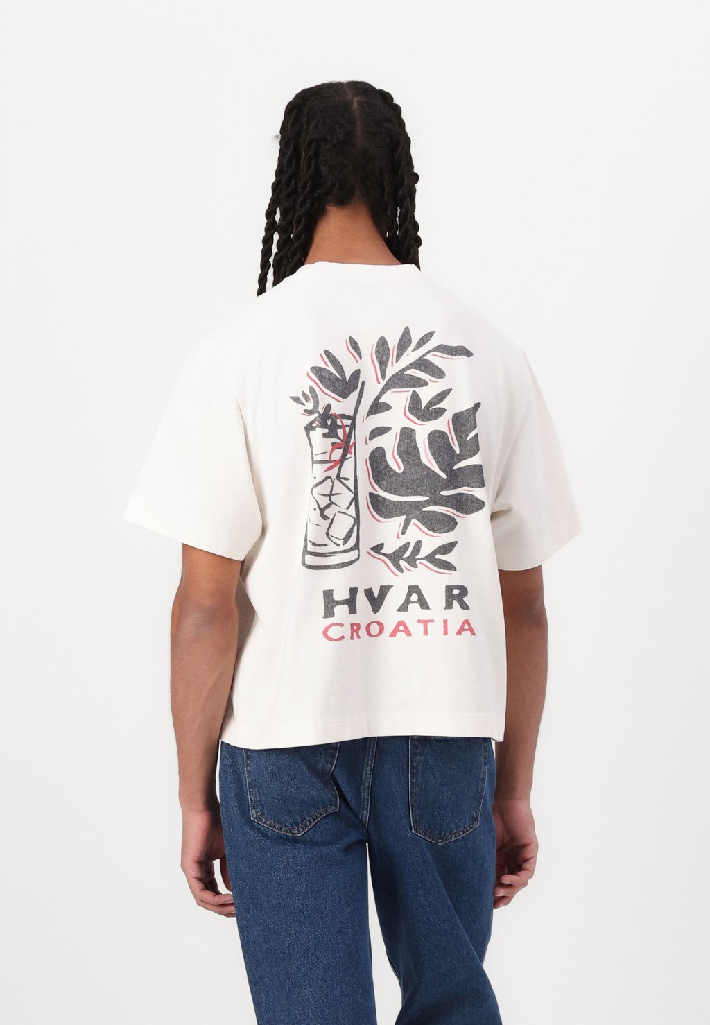 

Футболка с принтом NAIVE HAND Abercrombie & Fitch, белый