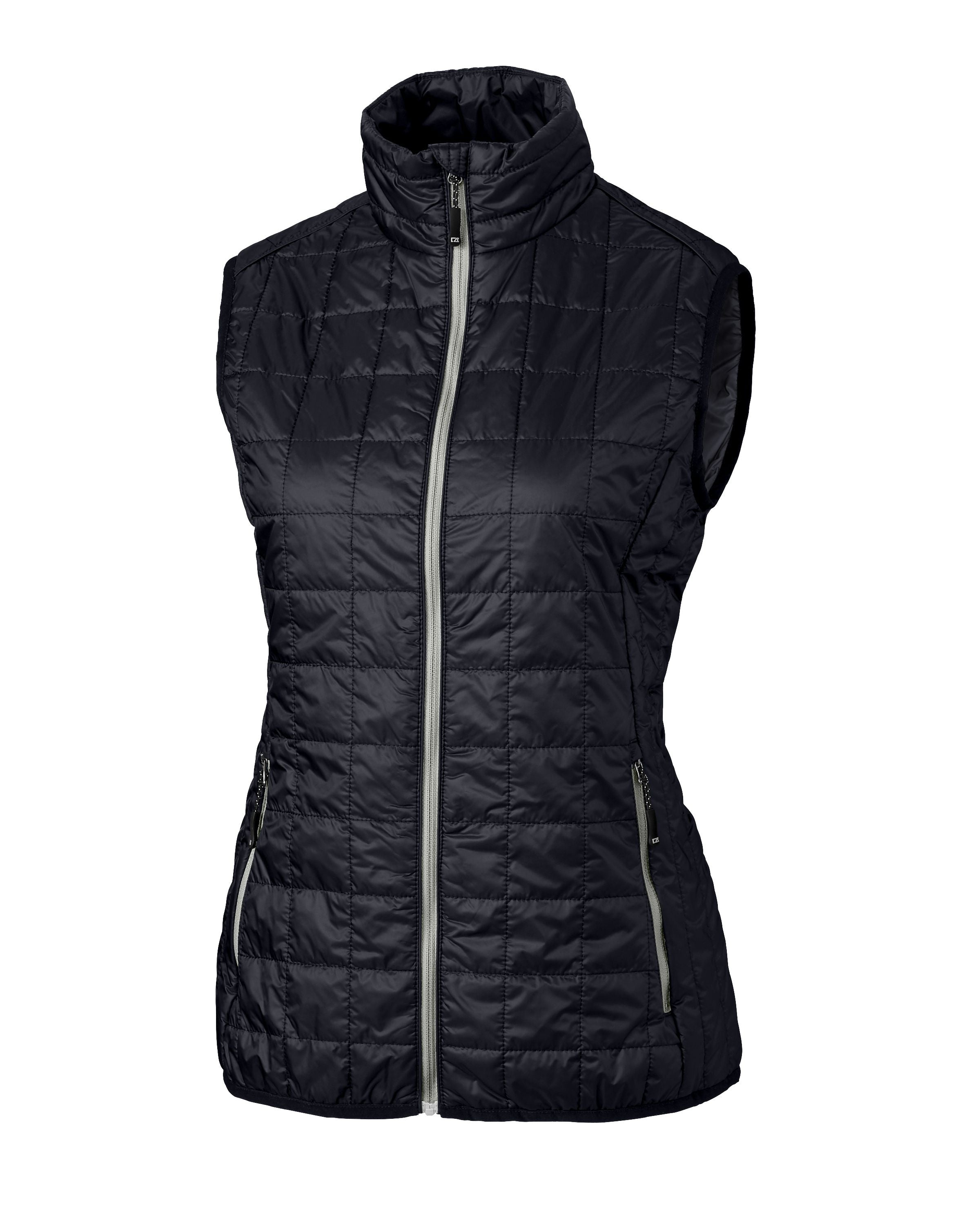 

Женский утепленный жилет Rainier PrimaLoft Eco Insulated Full Zip Cutter & Buck, темно-синий/серебряный