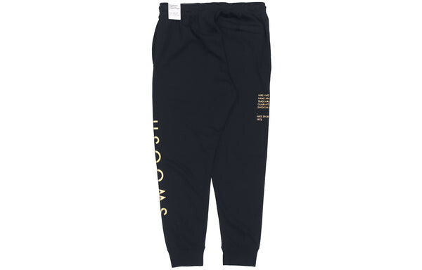 Брюки men's fleece knit printing casual sports pants/trousers/joggers autumn black Nike, черный — фото 4