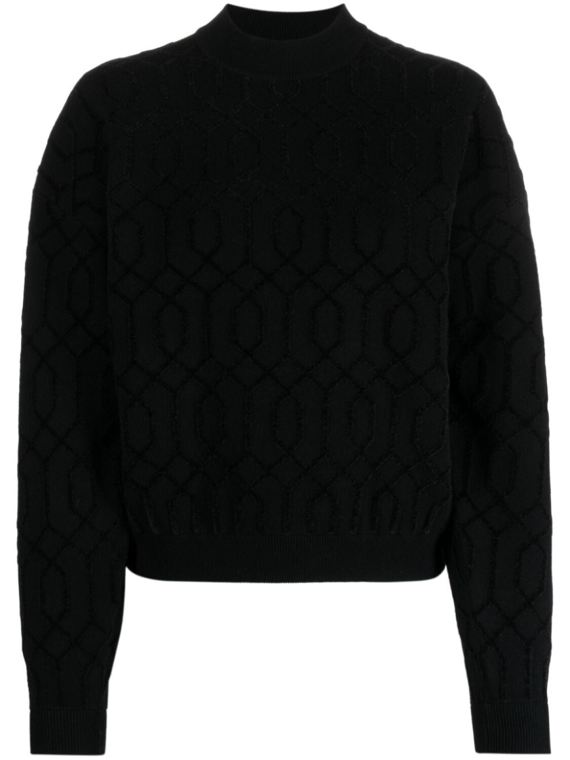 

Emporio Armani джемпер с круглым вырезом и узором, черный
