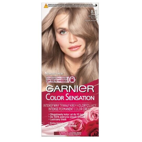 

Крем-краска для волос 8.11 Жемчужный Блондин Garnier, Color Sensation