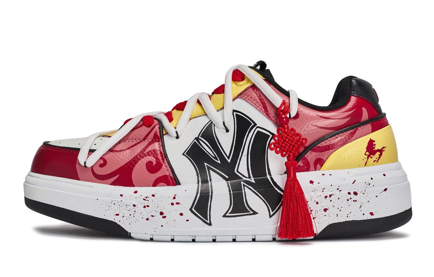 

Chunky Liner 811 Manufacturing, прыжок в новое путешествие износостойкие низкие кроссовки для скейтбординга Unisex MLB, белый розовый желтый