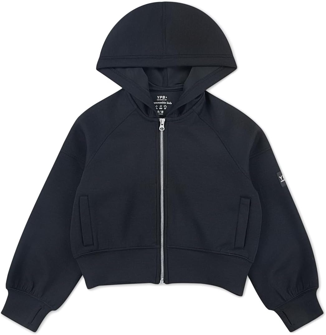 

Худи abercrombie kids YPB Neoknit Full Zip Hoodie, цвет Black Beauty (beautiful Black)