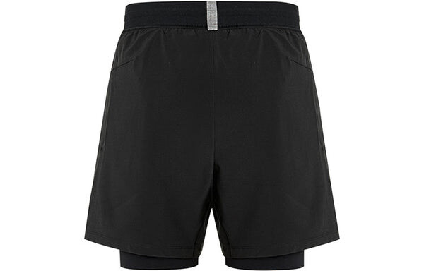 Шорты men's yoga 2-in-1 athleisure casual sports woven training shorts black Nike, черный — фото 2