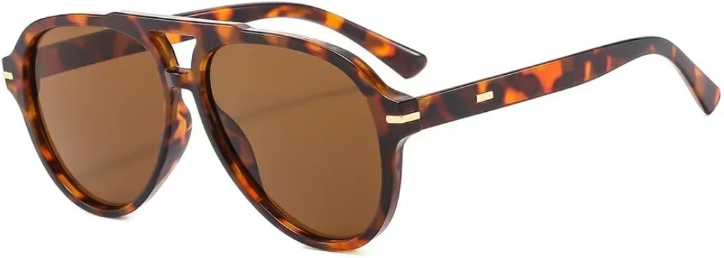 

Солнцезащитные очки с защитой UV400 | Красные, с двойной перемычкой, крупная оправа | для женщин и мужчин, для занятий спортом на открытом воздухе и вождения DSVIGF, Leopard Tea