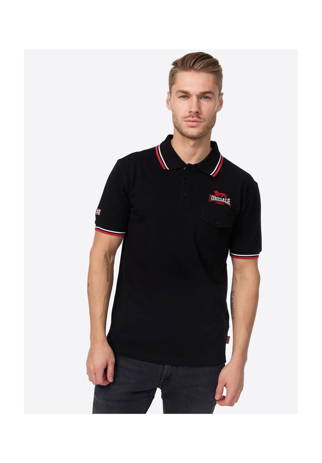 

Рубашка поло slim fit lynton Lonsdale, черный