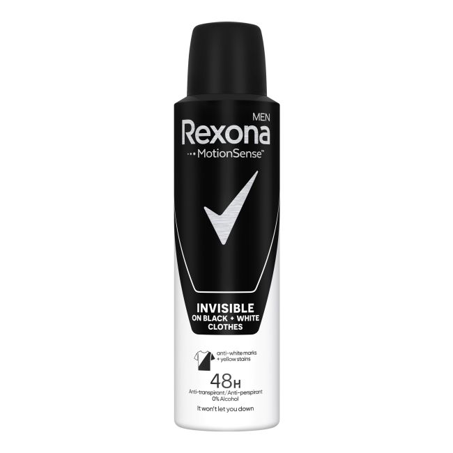 

Rexona невидимый черный + белый мужской дезодорант антиперспирант Rexona Men, 150 мл