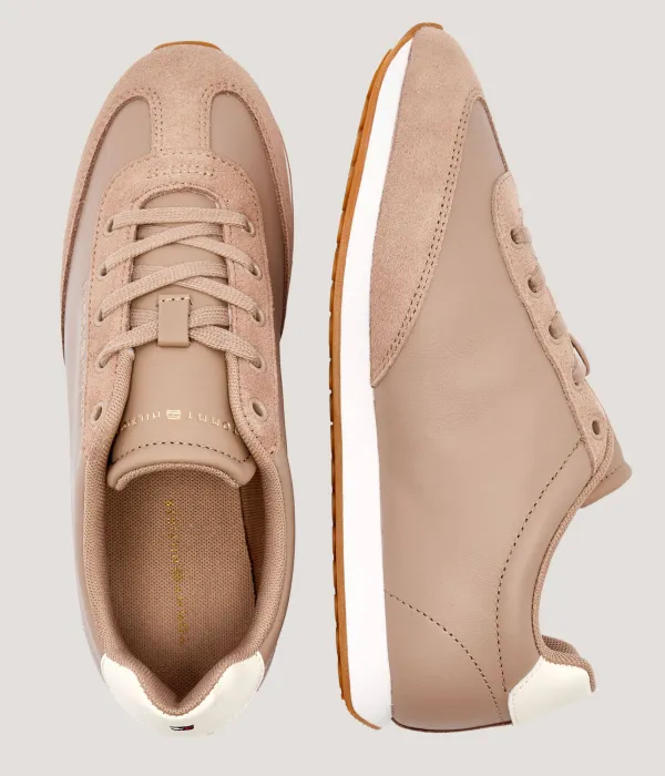 Кроссовки Heritage Fashion Run Mix из матовой кожи Tommy Hilfiger, бежевый — фото 4